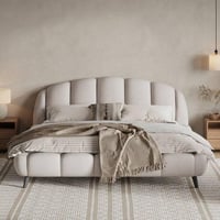 سرير مودرن - لون بيج رائع - تصميم متناسق وأنيق