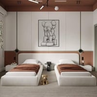 طقم اسرة اطفال بتصميم راقي و فخم - ابيض