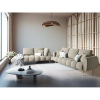 طقم كنب قطعتين ـ بيج