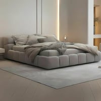 سرير مودرن - لون رمادي أنيق - شكل فاخر