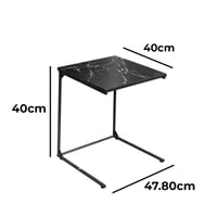 طقم طاولات 5 قطع - لون أسود رخامي - تصميم راقي ومم...