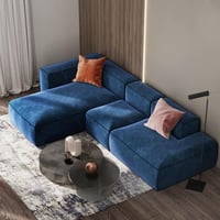 كنب زاوية حرف L مودرن - لون كحلي فخم - تصميم حديث