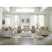 طقم كنب 3 قطع - بيج