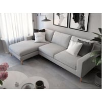 كنبة زاوية بتصميم رائع- رمادي