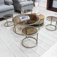 طقم طاولات خدمة 6 قطع بتصميم أنيق