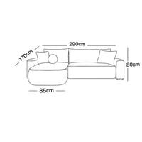 كنب زاوية حرف L تيلدا بتصميم عصري