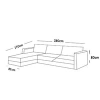 كنب حرف L بتصميم فخم