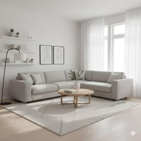 كنب زاوية حرف L بلون رمادي فخم و تصميم أنيق و مبتك...