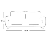 طقم كنب 3 قطع - بيج