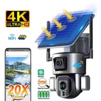 كاميرا طاقة شمسية Y7A PROزوم 20 عدستين 8MP /4G / 4...