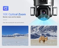 كاميرا طاقة شمسية Y7A PROزوم 20 عدستين 8MP /4G / 4...