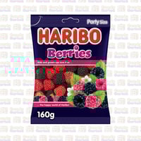هاريبو حلوى الجيلاتين بشكل التوت 160 جرام مستورد م...