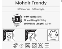 يارن ارت موهير ترندي YarnArt Mohair Trendy 134