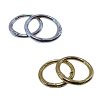 2 حلقات معدنية سهلة الفتح (ذهبي/ فضي)