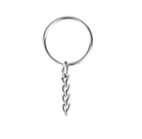 10 حبات حلقات مفاتيح مع سلسلة قصيرة