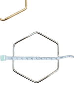 زوج مقبض مسكة شنطة سداسي ذهبي/فضي