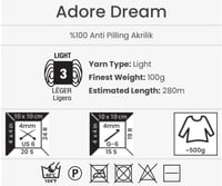 يارن ارت ادور دريم YarnArt Adore Dream 1065