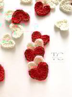 قلوب كروشيه لبطانيات البوفي