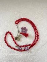 كروشية مسبحة حجر كريم عقيق 100 حبة