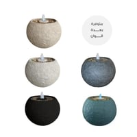 نافورة كروية مودرن بالإضاءة لون ابيض