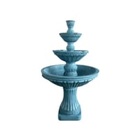 نافورة أدوار فايبر ازرق زاهي بدون اضاءة