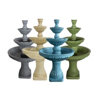 نافورة أدوار فايبر ازرق زاهي بدون اضاءة