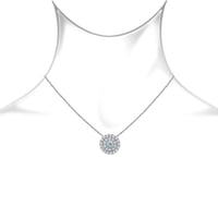 قلادة موزنايت مرصع بالزركون