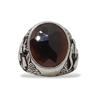 خاتم عقيق يماني صياغة الغزال