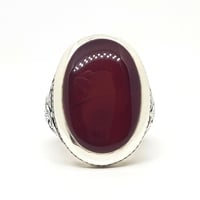 خاتم عقيق كبدي صياغة (S.A)