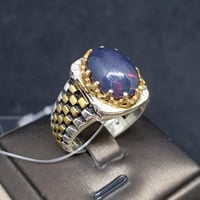 خاتم اوبال طبيعي بشهادة