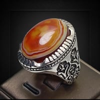 خاتم عقيق سليماني صياغة يدوية