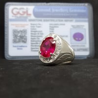 خاتم زفير مرصع زركون بشهادة