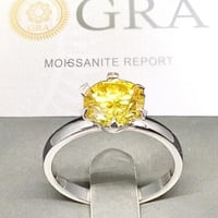 خاتم موزنايت 3 قيراط GRA