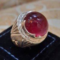 خاتم ياقوت افريقي بشهادة معتمدة