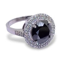 خاتم موزنايت 4 قيراط بشهادة