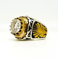 خاتم موزنايت بصلابة الألماس بشهادة