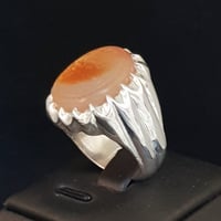 خاتم عقيق منقوش صياغة (عقيل)