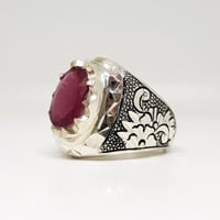 خاتم ياقوت طبيعي صياغة (كرار)