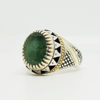 خاتم زمرد كولمبي صياغة (قاسمي)