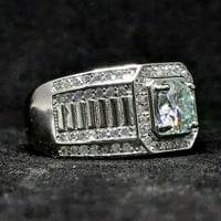 خاتم موزنايت بصلابة الالماس بشهادة GRA