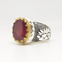 خاتم ياقوت طبيعي صياغة (كرار)