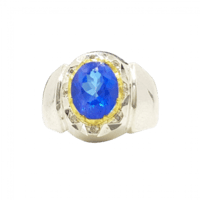 خاتم توباز مطعم بالالماس بشهادة