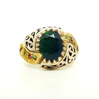 خاتم اوبال طبيعي بشهادة