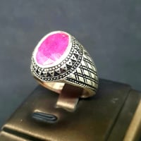 خاتم ياقوت افريقي طبيعي