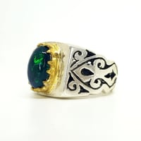 خاتم اوبال طبيعي بشهادة (تيموري)