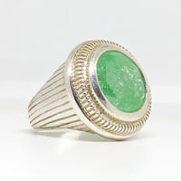 خاتم زمرد صياغة يدوية