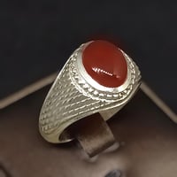 خاتم عقيق طبيعي