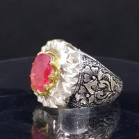 خاتم ياقوت طبيعي صياغة (حق)