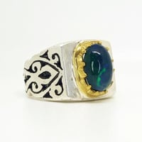 خاتم اوبال طبيعي بشهادة (تيموري)