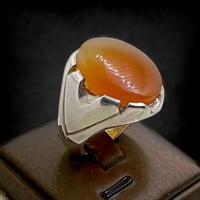 خاتم عقيق يماني طبيعي